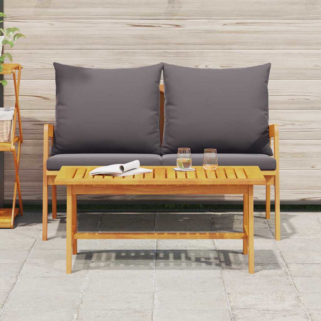 Set bistrot con cuscino 2 pcs Marrone Legno massello di acacia 4106462