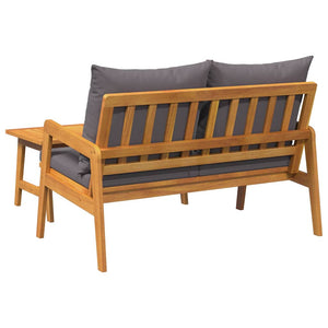 Set bistrot con cuscino 2 pcs Marrone Legno massello di acacia 4106462