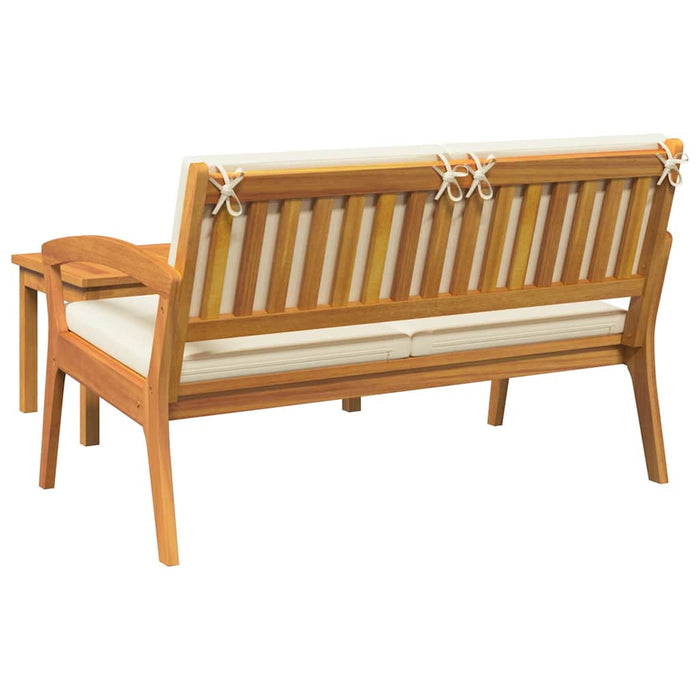 Set bistrot con cuscino 2 pcs Marrone Legno massello di acacia 4106468