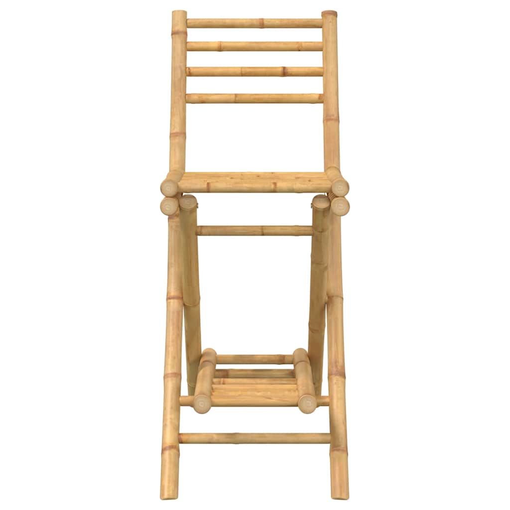 Sgabelli da Tavolo da Esterno con Poggiapiedi 2 pz in Bambù 4108228