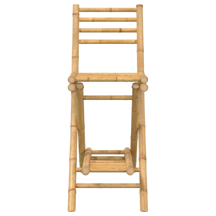 Sgabelli da Tavolo da Esterno con Poggiapiedi 2 pz in Bambù 4108228