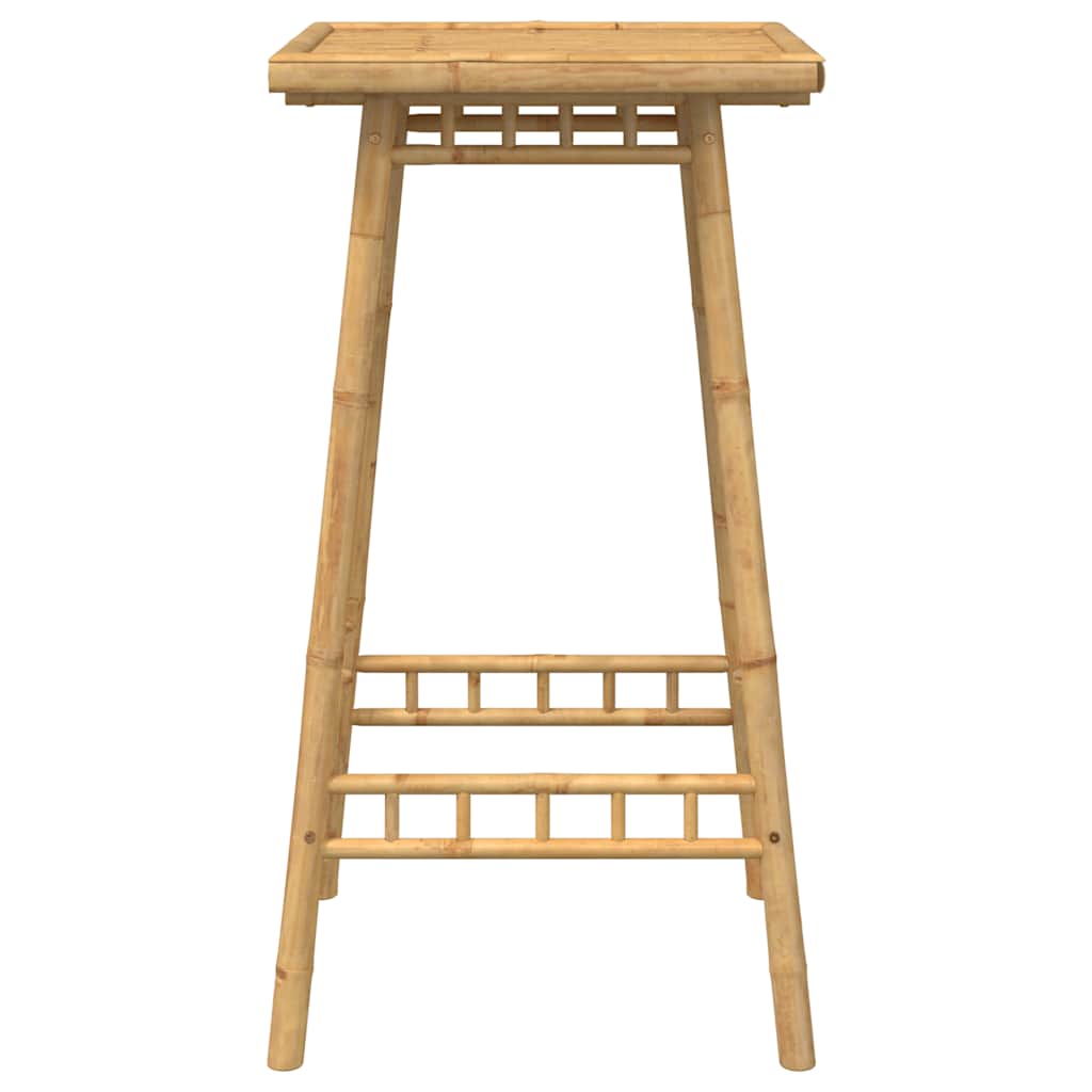 Tavolo da Bar da Esterno Quadrato 55x55x100 cm in Bambù