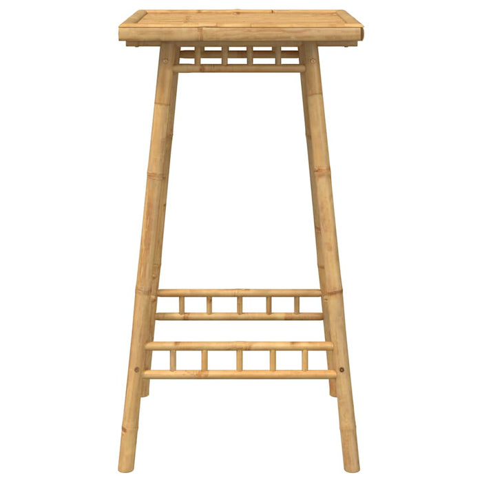 Tavolo da Bar da Esterno Quadrato 55x55x100 cm in Bambù