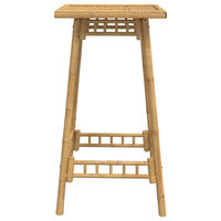 Tavolo da Bar da Esterno Quadrato 55x55x100 cm in Bambù