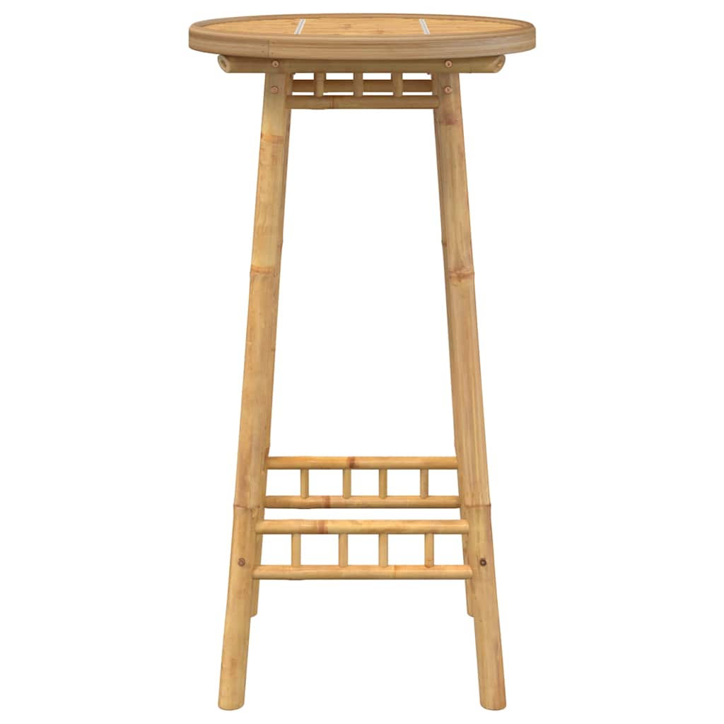 Tavolo da Bar da Esterno Rotondo Ø55x100 cm in Bambù 4108230