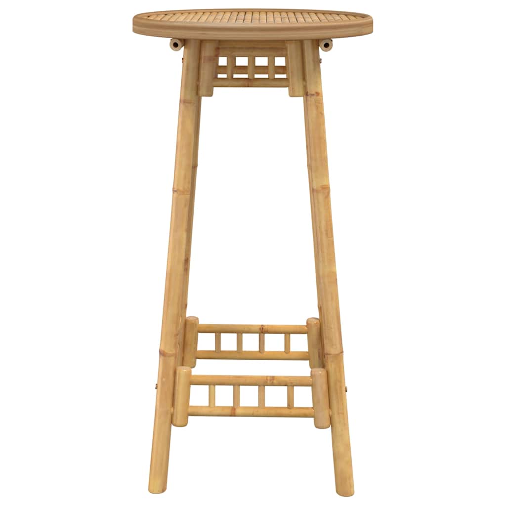 vidaXL Tavolo da Bar da Esterno Rotondo Ø55x100 cm in Bambù