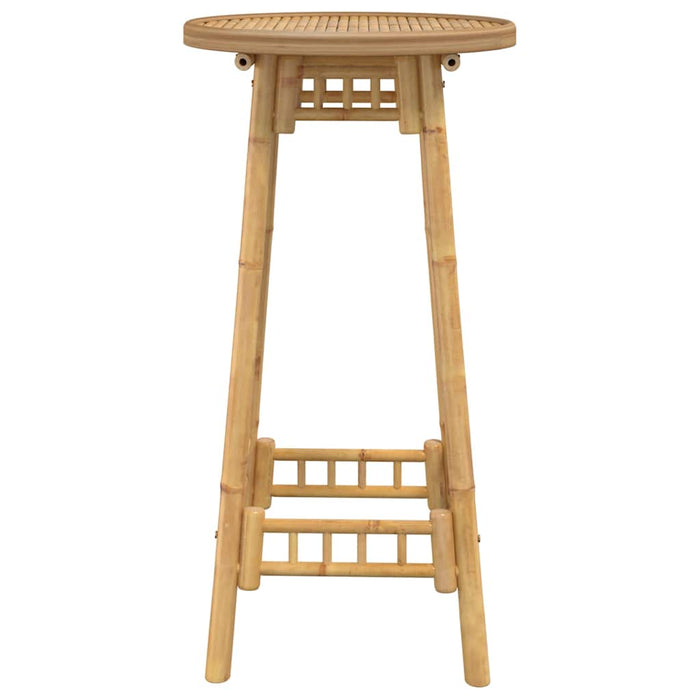 vidaXL Tavolo da Bar da Esterno Rotondo Ø55x100 cm in Bambù