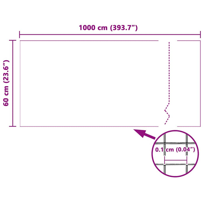 Zanzariera a rete Bianco 60 x 1000 cm Plastica 42001902