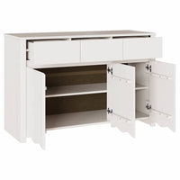 Credenza con Cassetto-Buffet-Armadio da cucina Drammen Bianco 114 x 43 x 75,5 cm