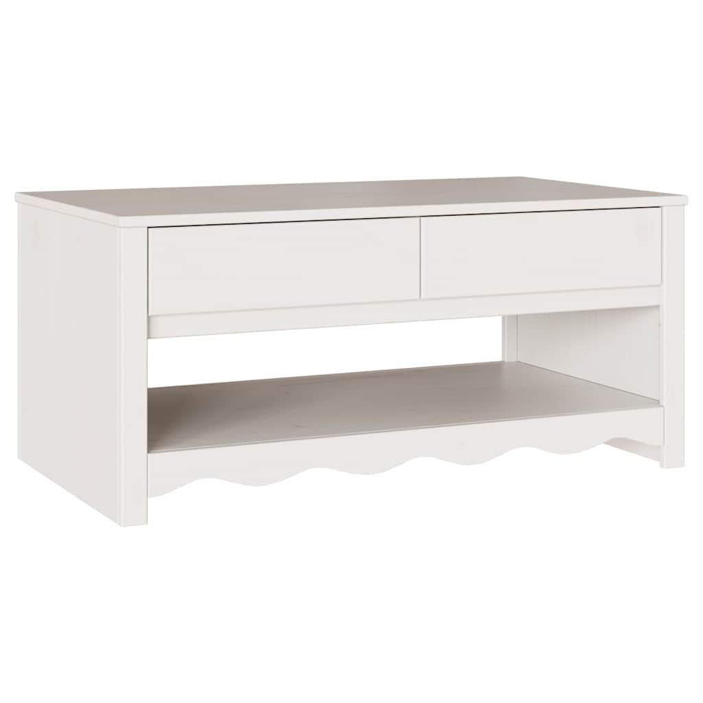 Tavolino da salotto con cassetto Drammen Bianco 99 x 55 x 45 cm 42003045