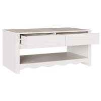 Tavolino da salotto con cassetto Drammen Bianco 99 x 55 x 45 cm 42003045