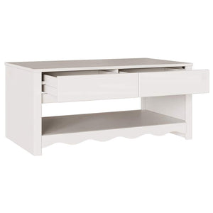 Tavolino da salotto con cassetto Drammen Bianco 99 x 55 x 45 cm 42003045