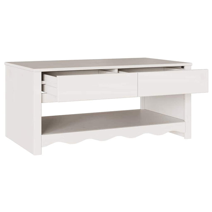 Tavolino da salotto con cassetto Drammen Bianco 99 x 55 x 45 cm 42003045