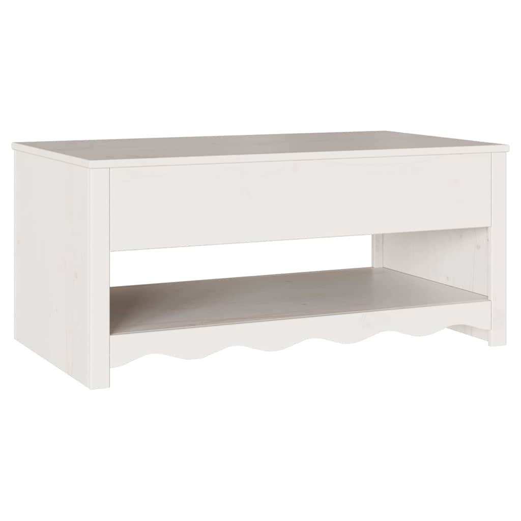 Tavolino da salotto con cassetto Drammen Bianco 99 x 55 x 45 cm 42003045
