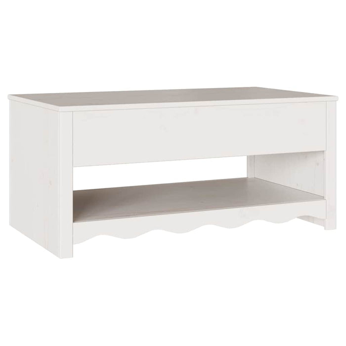 Tavolino da salotto con cassetto Drammen Bianco 99 x 55 x 45 cm 42003045