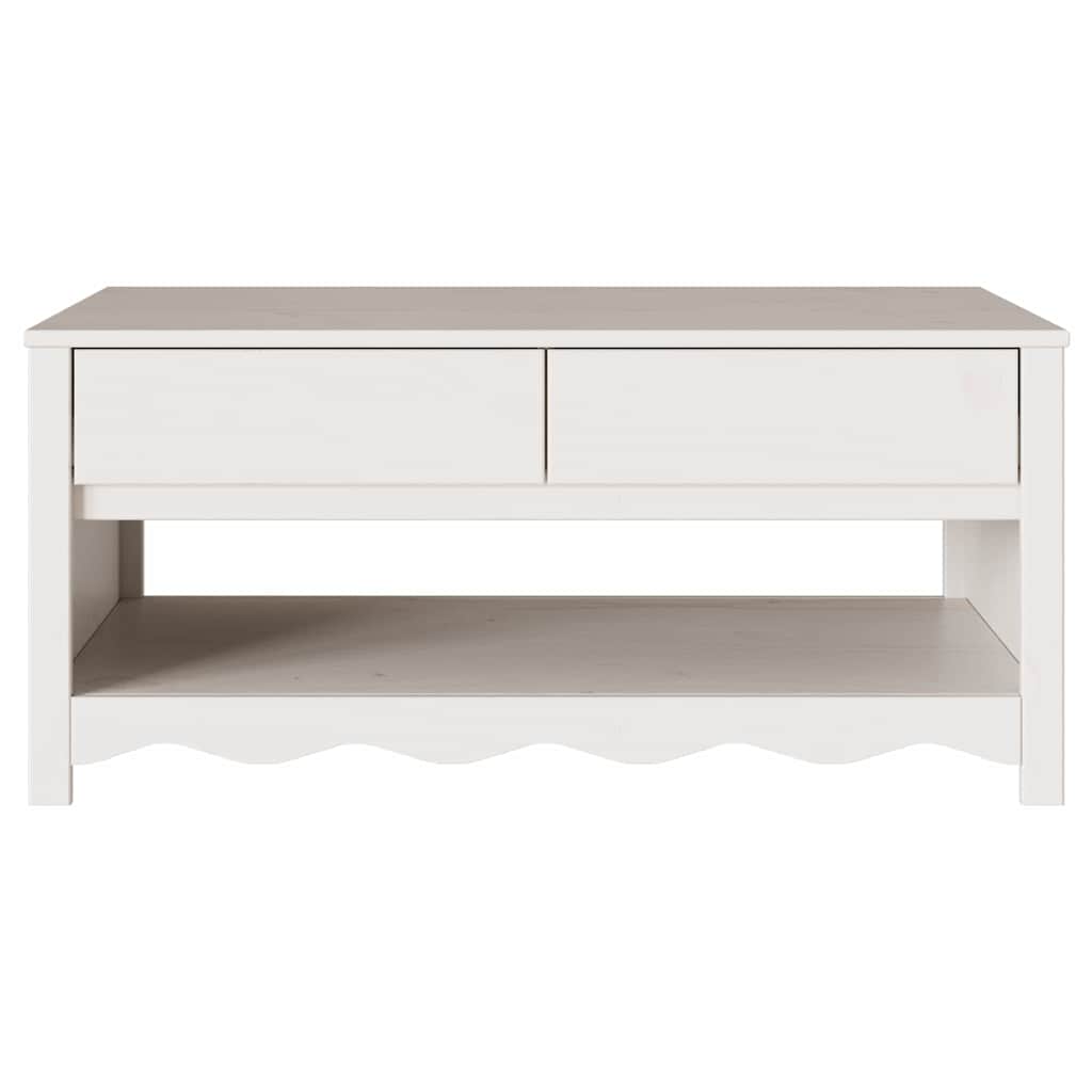 Tavolino da salotto con cassetto Drammen Bianco 99 x 55 x 45 cm 42003045