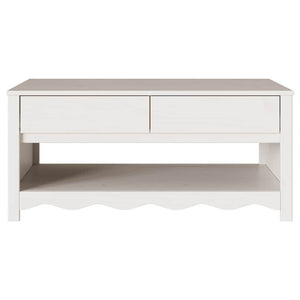Tavolino da salotto con cassetto Drammen Bianco 99 x 55 x 45 cm 42003045