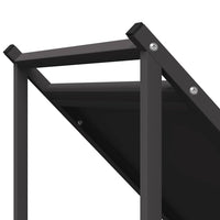 Rastrelliera per Legna da Ardere Nera 70x43x34,5 cm 864173