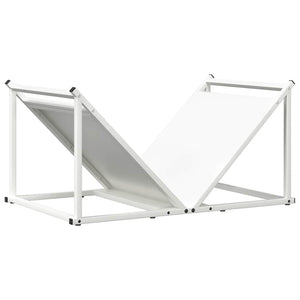 vidaXL Rastrelliera per Legna da Ardere Bianca 70x43x34,5 cm