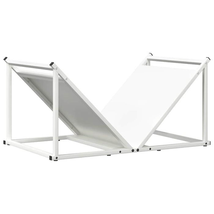 Rastrelliera per Legna da Ardere Bianca 70x43x34,5 cm 864174