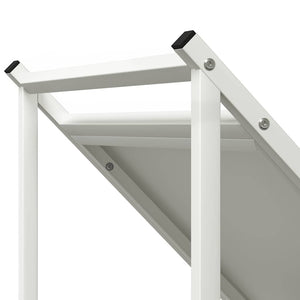 vidaXL Rastrelliera per Legna da Ardere Bianca 70x43x34,5 cm