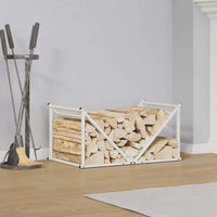 Rastrelliera per Legna da Ardere Bianca 70x43x34,5 cm 864174