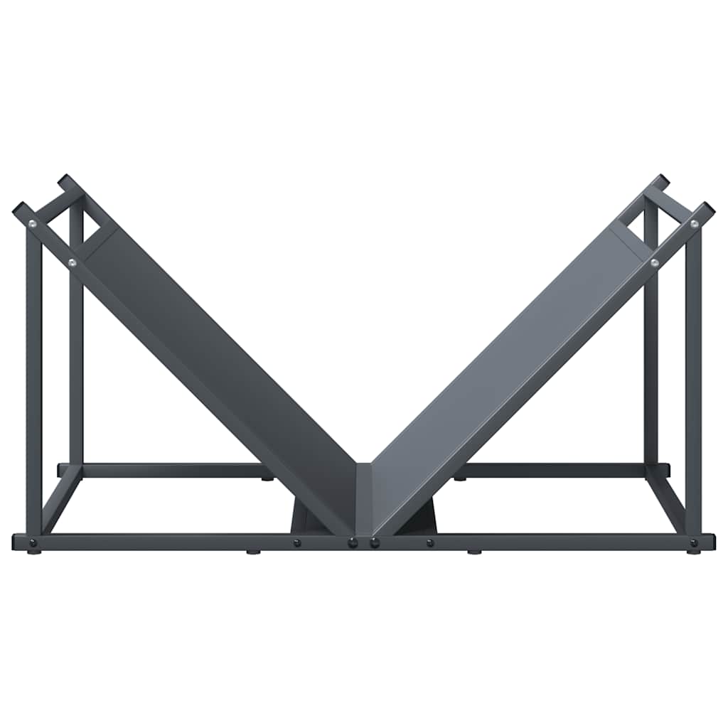 vidaXL Rastrelliera per Legna da Ardere Antracite 70x43x34,5 cm