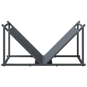 Rastrelliera per Legna da Ardere Antracite 70x43x34,5 cm 864175