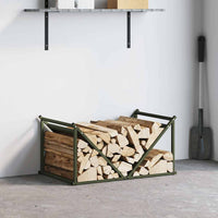 Rastrelliera per Legna da Ardere Verde Oliva 70x43x34,5 cm 864176