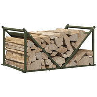 Rastrelliera per Legna da Ardere Verde Oliva 70x43x34,5 cm 864176
