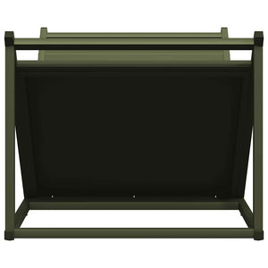 vidaXL Rastrelliera per Legna da Ardere Verde Oliva 70x43x34,5 cm