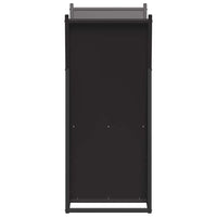 vidaXL Rastrelliera per Legna da Ardere Nera 69,5x35x81 cm