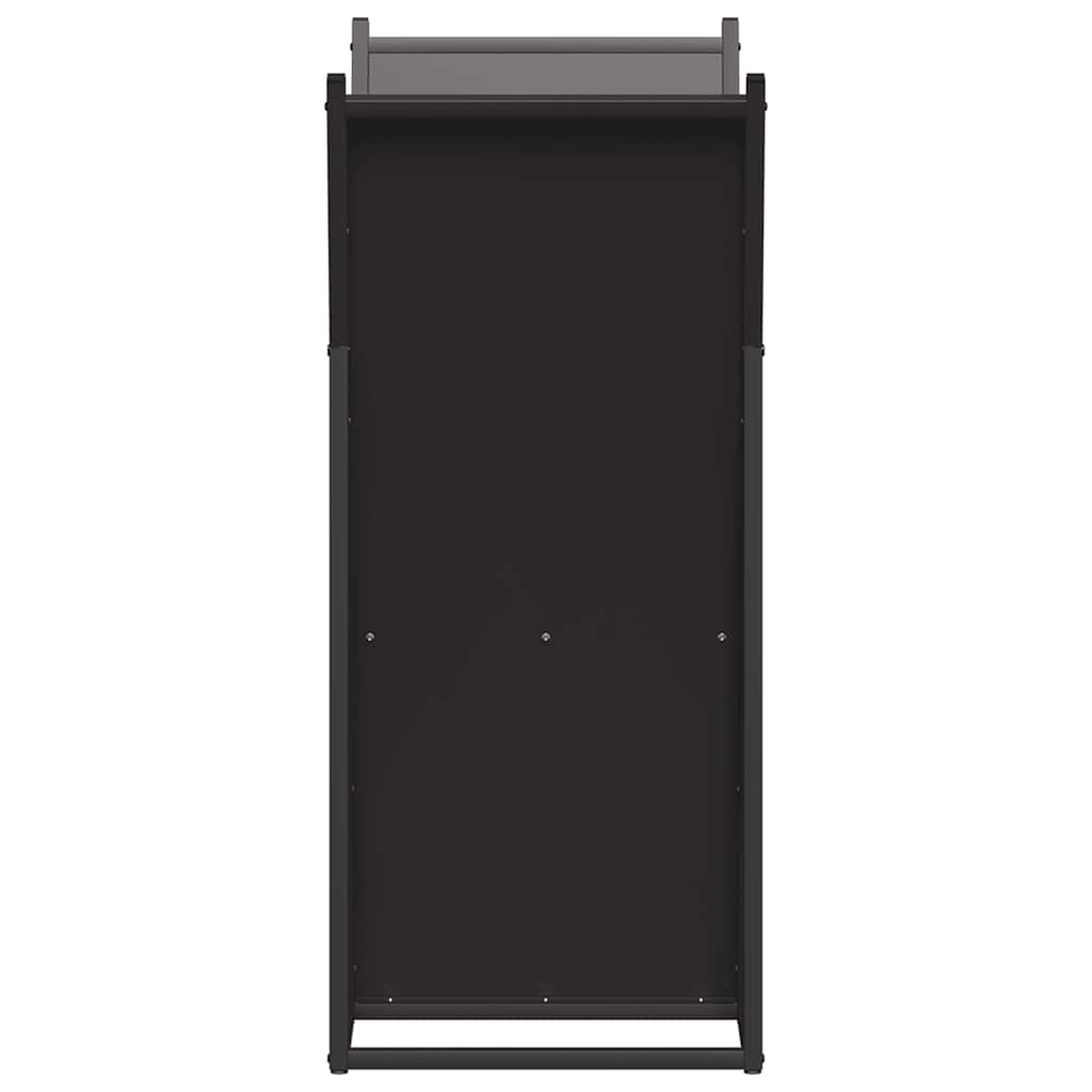 Rastrelliera per Legna da Ardere-Portalegna Nera 69,5x35x81 cm