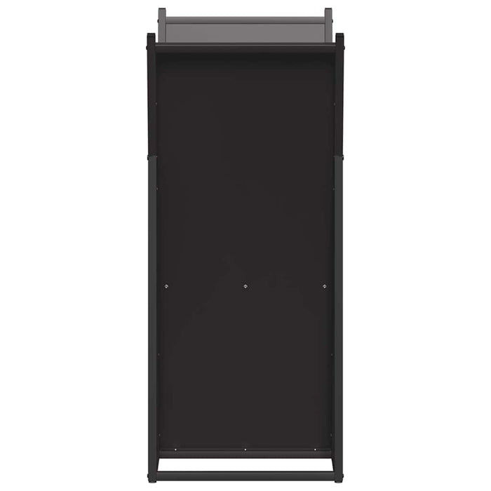 Rastrelliera per Legna da Ardere-Portalegna Nera 69,5x35x81 cm