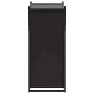 Rastrelliera per Legna da Ardere Nera 69,5x35x81 cm 864177