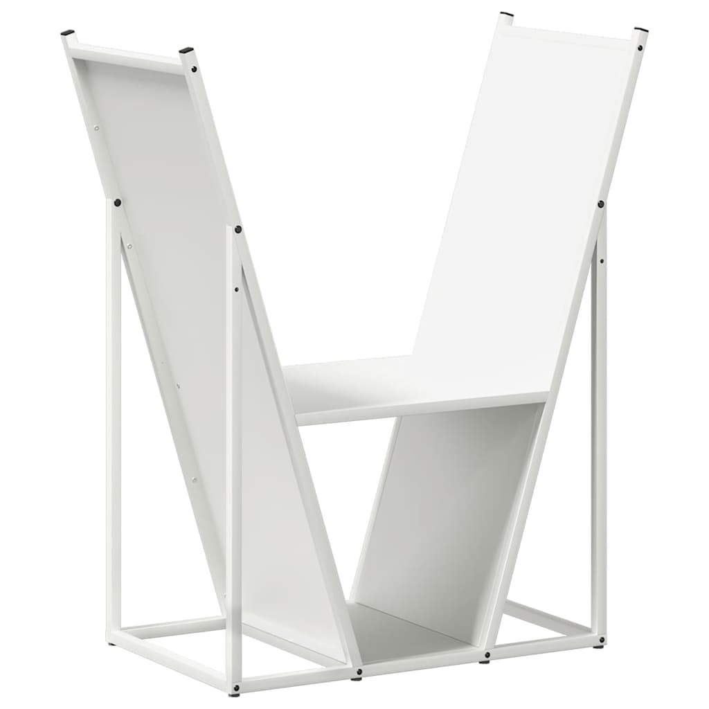 Rastrelliera per Legna da Ardere Bianca 69,5x35x81 cm 864178