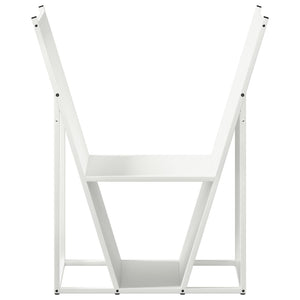 Rastrelliera per Legna da Ardere-Portalegna Bianca 69,5x35x81 cm