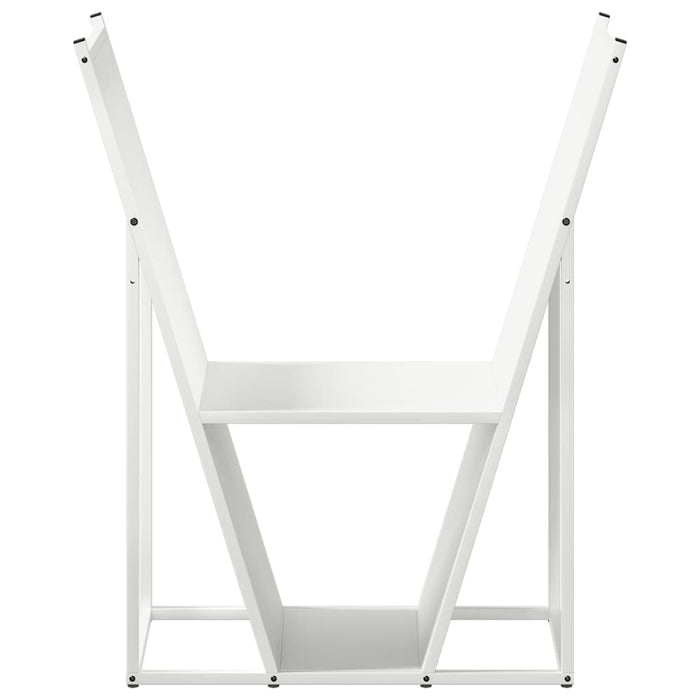 Rastrelliera per Legna da Ardere Bianca 69,5x35x81 cm 864178