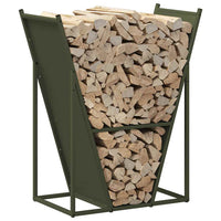 Rastrelliera per Legna da Ardere Verde Oliva 69,5x35x81 cm 864180