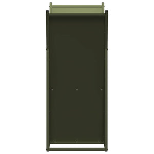 vidaXL Rastrelliera per Legna da Ardere Verde Oliva 69,5x35x81 cm