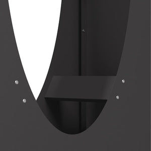 Rastrelliera per Legna da Ardere Nera 50x23x100 cm 864181