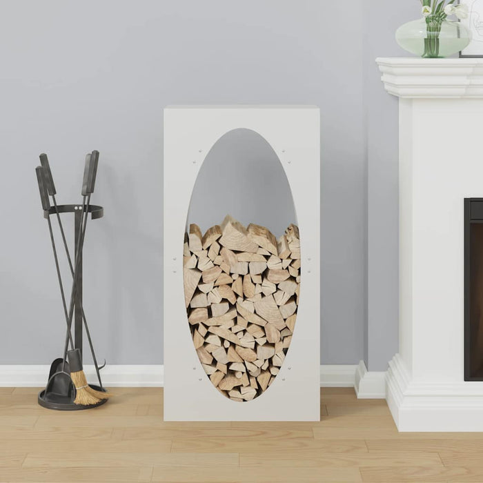 Rastrelliera per Legna da Ardere-Portalegna Bianca 50x23x100 cm