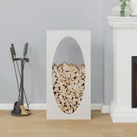 vidaXL Rastrelliera per Legna da Ardere Bianca 50x23x100 cm