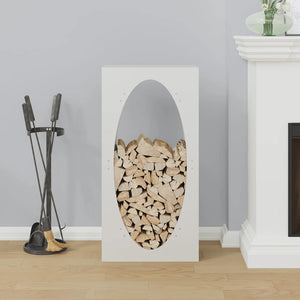 vidaXL Rastrelliera per Legna da Ardere Bianca 50x23x100 cm