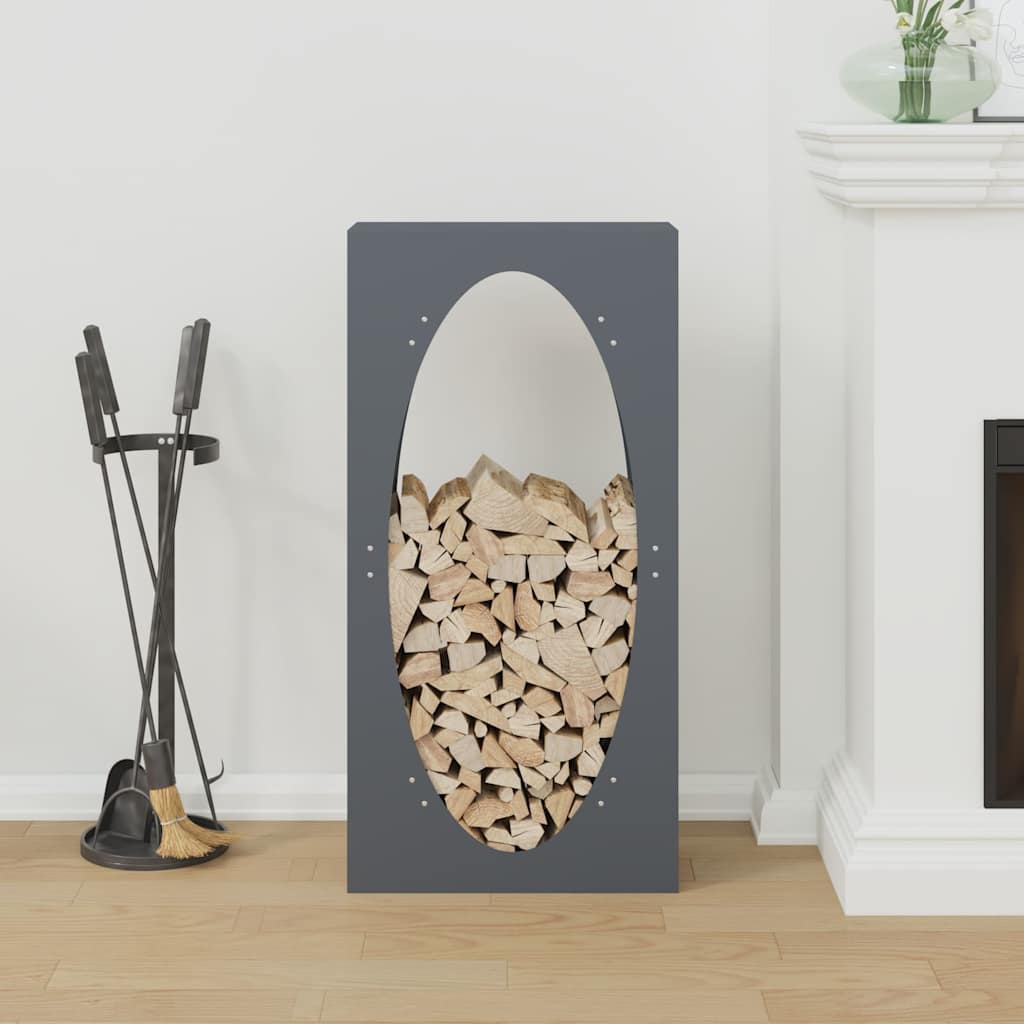 vidaXL Rastrelliera per Legna da Ardere Antracite 50x23x100 cm