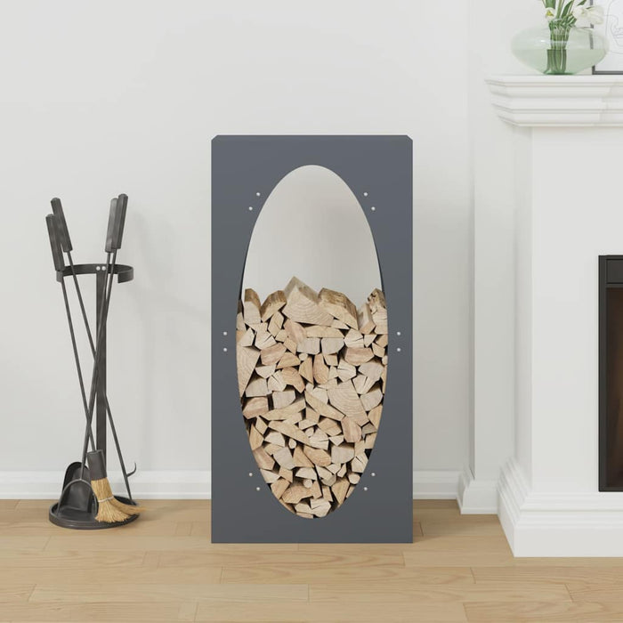 Rastrelliera per Legna da Ardere Antracite 50x23x100 cm 864183