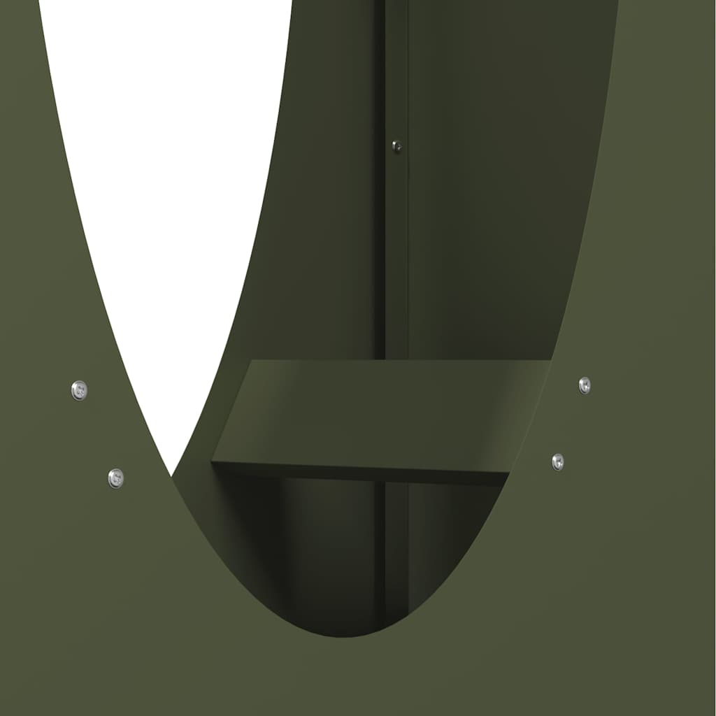 Rastrelliera per Legna da Ardere Verde Oliva 50x23x100 cm 864184