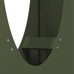 Rastrelliera per Legna da Ardere Verde Oliva 50x23x100 cm 864184