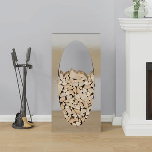 Rastrelliera per Legna da Ardere 50x23x100 cm in Acciaio Inox 864185