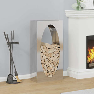 Rastrelliera per Legna da Ardere 50x23x100 cm in Acciaio Inox